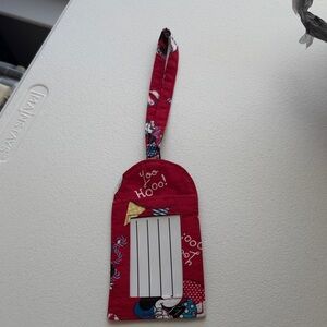 Mainstays Red Travel Bag Tag with Playful Patterns